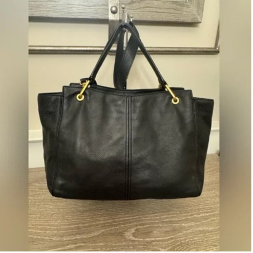 Cole Haan Black Leather Bag, Crossbody Strap - Picture 2 of 12